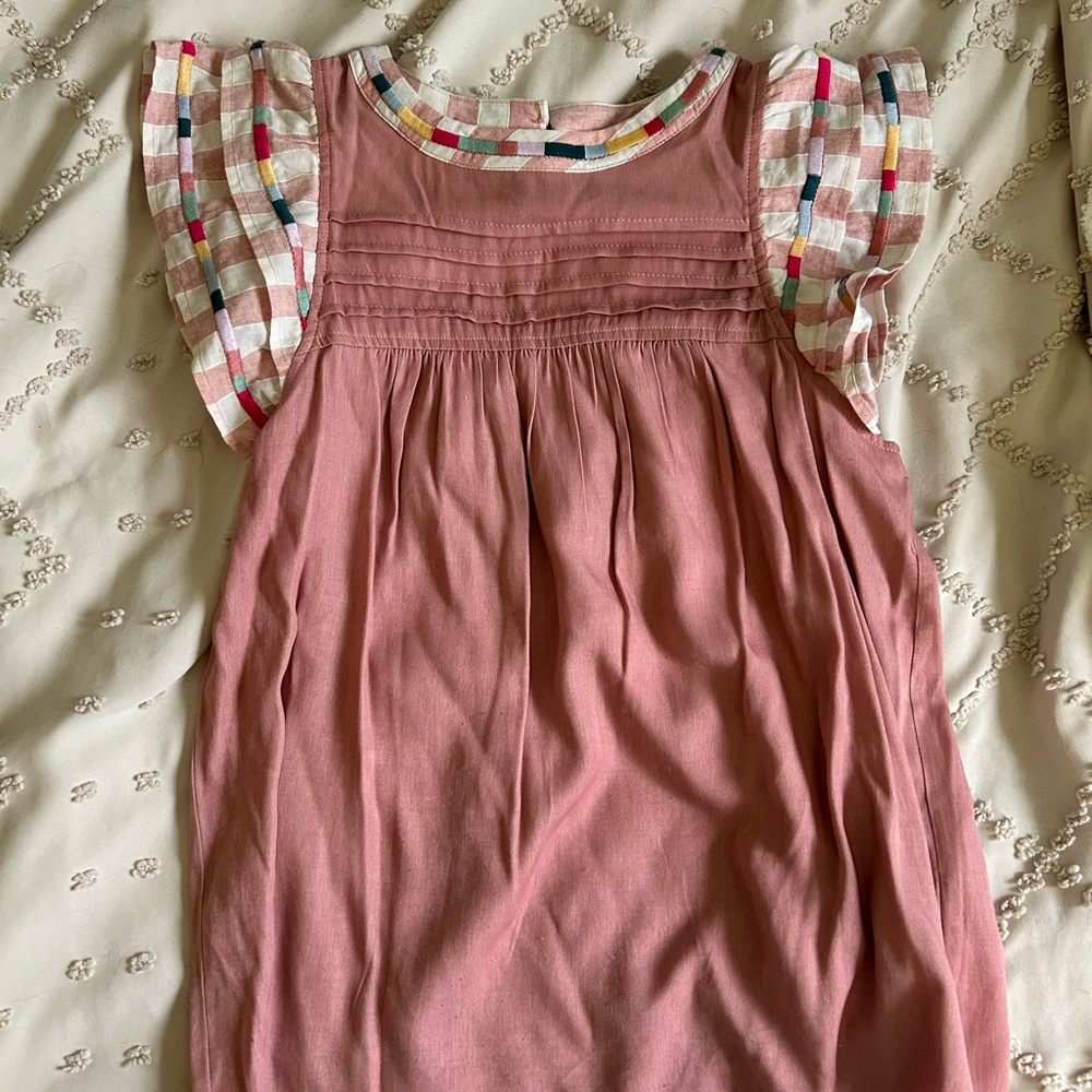 Pink Shirt with Multicolor Sleeves